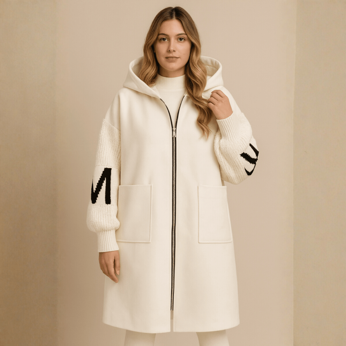 Rebecca | Knitted Hooded Long Coat